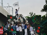 The Anti-Discrimination Student Movement holds the 'Shahidi March' program at Dhaka University in Dhaka, Bangladesh, on September 5, 2024, m...