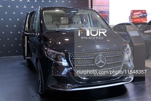 People look at various vehicles at the 23rd Autumn International Auto Show in Qingdao, China, on September 5, 2024. 