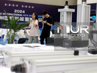 Visitors attend the 2024 Suzhou International New Energy Expo in Suzhou, China, on September 5, 2024. (