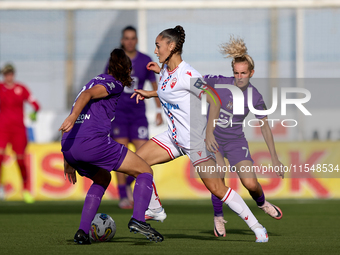 Nina Matejic of Crvena Zvezda is in action during the UEFA Women's Champions League First qualifying round, Semi-finals CP-Group 4 soccer ma...