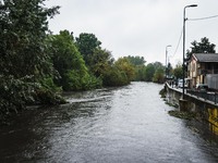 A view of roads and cars submerged during the storm and flooding of Ponte Lambro in Milan, Italy, on September 5, 2024 (