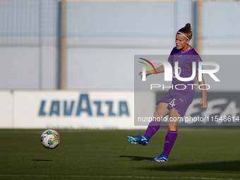 Laura Deloose of Anderlecht is in action during the UEFA Women's Champions League First qualifying round, Semi-finals CP-Group 4 soccer matc...