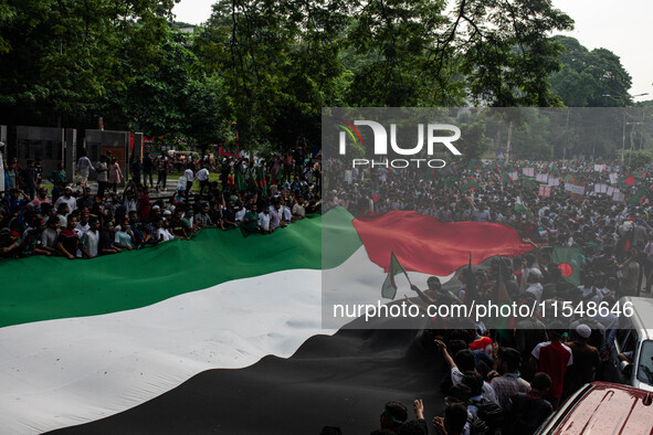 Thousands of people participated in the 'Shahidi March' on Thursday, September 5, 2024, commemorating those who lost their lives during the...