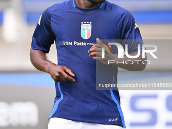 Wilfried Gnonto (ITA) during the UEFA U21 Euro 2025 Qualifier match between Italy and San Marino at the Domenico Francioni Stadium in Latina...