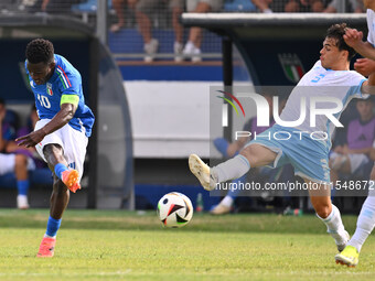 Wilfried Gnonto (ITA) during the UEFA U21 Euro 2025 Qualifier match between Italy and San Marino at the Domenico Francioni Stadium in Latina...