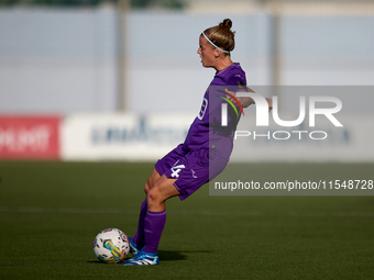 Laura Deloose of Anderlecht is in action during the UEFA Women's Champions League First qualifying round, Semi-finals CP-Group 4 soccer matc...