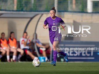 Laura Deloose of Anderlecht is in action during the UEFA Women's Champions League First qualifying round, Semi-finals CP-Group 4 soccer matc...