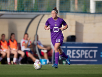 Laura Deloose of Anderlecht is in action during the UEFA Women's Champions League First qualifying round, Semi-finals CP-Group 4 soccer matc...