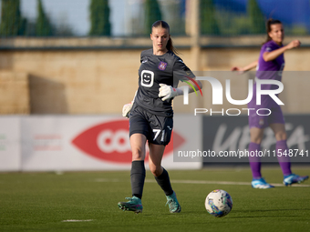 Aude Waldbillig, goalkeeper of Anderlecht, is in action during the UEFA Women's Champions League First qualifying round, Semi-finals CP-Grou...