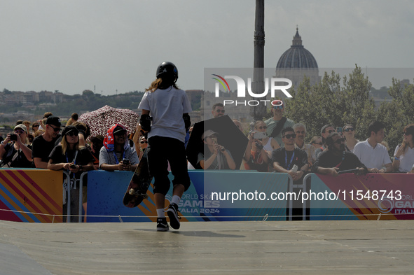 Woman qualifies for Finals World Skate Games 2024 in Rome, Italy, on September 5, 2024 