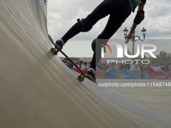 Nose Kokoro of Japan performs during women's qualification for the Finals World Skate Games 2024 in Rome, Italy, on September 5, 2024. (