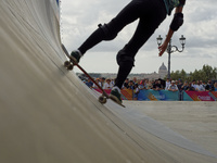 Nose Kokoro of Japan performs during women's qualification for the Finals World Skate Games 2024 in Rome, Italy, on September 5, 2024. (