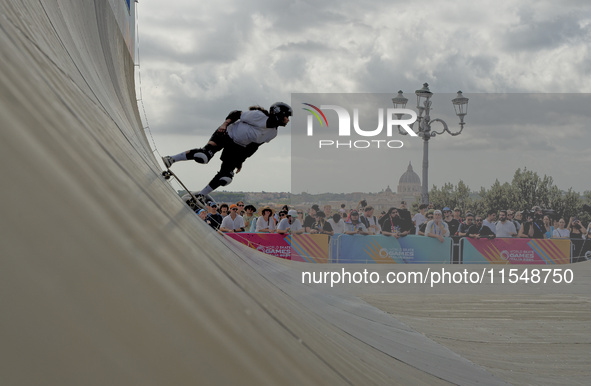 Woman qualifies for Finals World Skate Games 2024 in Rome, Italy, on September 5, 2024 