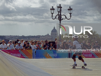 Woman qualifies for Finals World Skate Games 2024 in Rome, Italy, on September 5, 2024 (