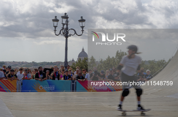 Woman qualifies for Finals World Skate Games 2024 in Rome, Italy, on September 5, 2024 