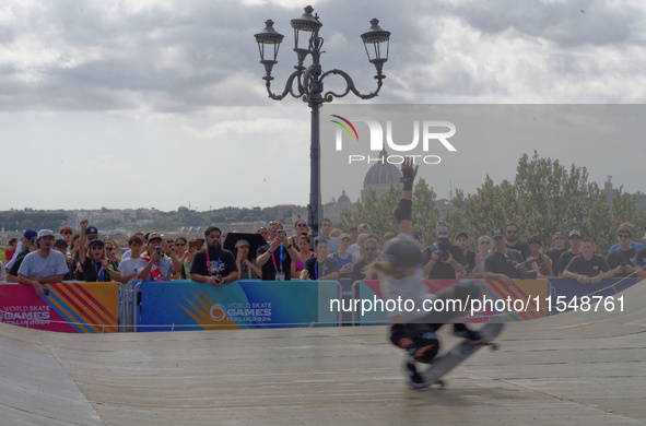 Woman qualifies for Finals World Skate Games 2024 in Rome, Italy, on September 5, 2024 