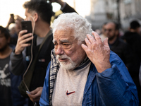 Retirees, social organizations, and unions mobilize in front of the National Congress of the Republic of Argentina in Buenos Aires, Argentin...