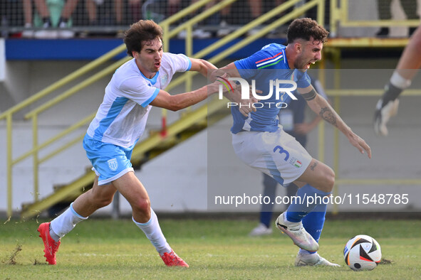 Matteo Ruggeri (ITA) during the UEFA U21 Euro 2025 Qualifier match between Italy and San Marino at the Domenico Francioni Stadium in Latina,...