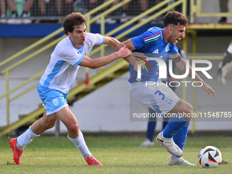 Matteo Ruggeri (ITA) during the UEFA U21 Euro 2025 Qualifier match between Italy and San Marino at the Domenico Francioni Stadium in Latina,...