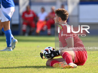 Pietro Amici (SMR) during the UEFA U21 Euro 2025 Qualifier match between Italy and San Marino at the Domenico Francioni Stadium in Latina, I...