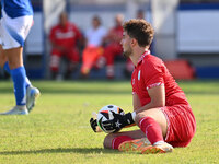 Pietro Amici (SMR) during the UEFA U21 Euro 2025 Qualifier match between Italy and San Marino at the Domenico Francioni Stadium in Latina, I...