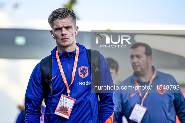 Netherlands goalkeeper Calvin Raatsie during the match between the Netherlands and North Macedonia at the Yanmar Stadium for the Qualificati...