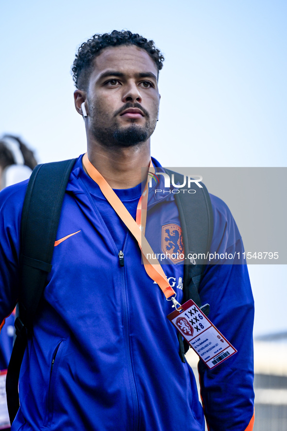 Netherlands player Devyne Rens plays during the match between the Netherlands and North Macedonia at the Yanmar Stadium for the Qualificatio...