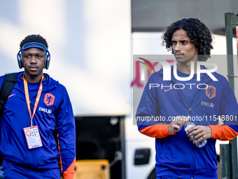 Netherlands player Gjivai Zechiel plays during the match between the Netherlands and North Macedonia at the Yanmar Stadium for the Qualifica...