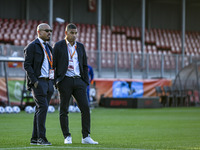 KNVB technical director Nigel de Jong and Netherlands trainer coach Michael Reiziger during the match between the Netherlands and North Mace...