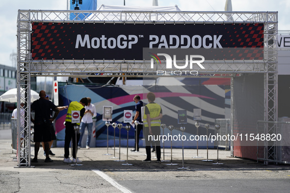 A general view inside the MotoGP Paddock Preview of the MotoGP of San Marino at Misano World Circuit in Misano Adriatico, Italy, on Septembe...