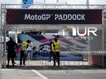 A general view inside the MotoGP Paddock Preview of the MotoGP of San Marino at Misano World Circuit in Misano Adriatico, Italy, on Septembe...