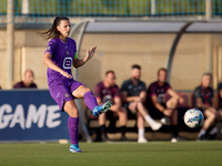 Laura De Neve, captain of Anderlecht, is in action during the UEFA Women's Champions League First qualifying round, Semi-finals CP-Group 4 s...