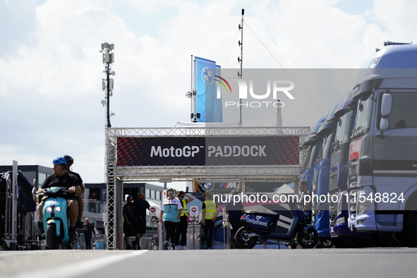 A general view inside the MotoGP Paddock Preview of the MotoGP of San Marino at Misano World Circuit in Misano Adriatico, Italy, on Septembe...