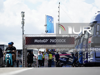 A general view inside the MotoGP Paddock Preview of the MotoGP of San Marino at Misano World Circuit in Misano Adriatico, Italy, on Septembe...