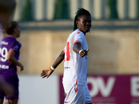 Philomena Abakah of Crvena Zvezda gestures during the UEFA Women's Champions League First qualifying round, Semi-finals CP-Group 4 soccer ma...