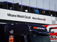 A general view inside the MotoGP Paddock Preview of the MotoGP of San Marino at Misano World Circuit in Misano Adriatico, Italy, on Septembe...