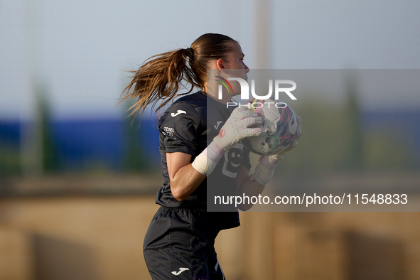 Aude Waldbillig, goalkeeper of Anderlecht, is in action during the UEFA Women's Champions League First qualifying round, Semi-finals CP-Grou...