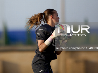 Aude Waldbillig, goalkeeper of Anderlecht, is in action during the UEFA Women's Champions League First qualifying round, Semi-finals CP-Grou...