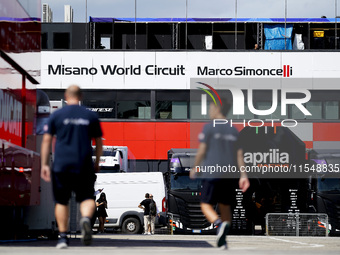 A general view inside the MotoGP Paddock Preview of the MotoGP of San Marino at Misano World Circuit in Misano Adriatico, Italy, on Septembe...