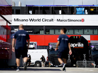 A general view inside the MotoGP Paddock Preview of the MotoGP of San Marino at Misano World Circuit in Misano Adriatico, Italy, on Septembe...