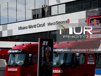 A general view inside the MotoGP Paddock Preview of the MotoGP of San Marino at Misano World Circuit in Misano Adriatico, Italy, on Septembe...