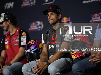 Jorge Martin of Spain and Prima Pramac Racing attends the presentation press conference of the MotoGP of San Marino at Misano World Circuit...