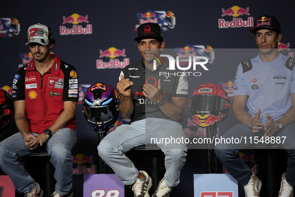 Jorge Martin of Spain and Prima Pramac Racing attends the presentation press conference of the MotoGP of San Marino at Misano World Circuit...