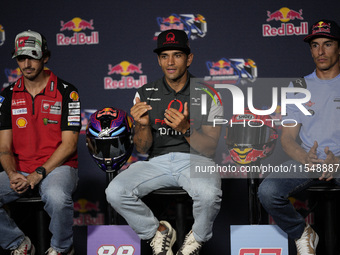 Jorge Martin of Spain and Prima Pramac Racing attends the presentation press conference of the MotoGP of San Marino at Misano World Circuit...