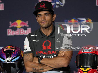 Jorge Martin of Spain and Prima Pramac Racing attends the presentation press conference of the MotoGP of San Marino at Misano World Circuit...