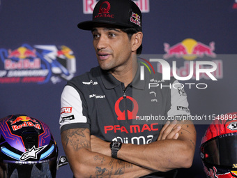 Jorge Martin of Spain and Prima Pramac Racing participates in the presentation press conference of the MotoGP of San Marino at Misano World...