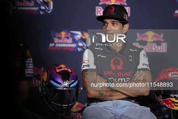 Jorge Martin of Spain and Prima Pramac Racing attends the presentation press conference of the MotoGP of San Marino at Misano World Circuit...