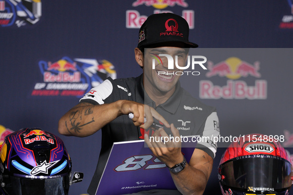 Jorge Martin of Spain and Prima Pramac Racing attends the presentation press conference of the MotoGP of San Marino at Misano World Circuit...