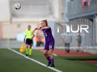 Nikki Ijzerman of Anderlecht is in action during the UEFA Women's Champions League First qualifying round, Semi-finals CP-Group 4 soccer mat...