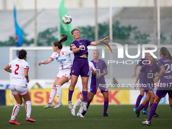 Senna Koeleman of Anderlecht is in action during the UEFA Women's Champions League First qualifying round, Semi-finals CP-Group 4 soccer mat...